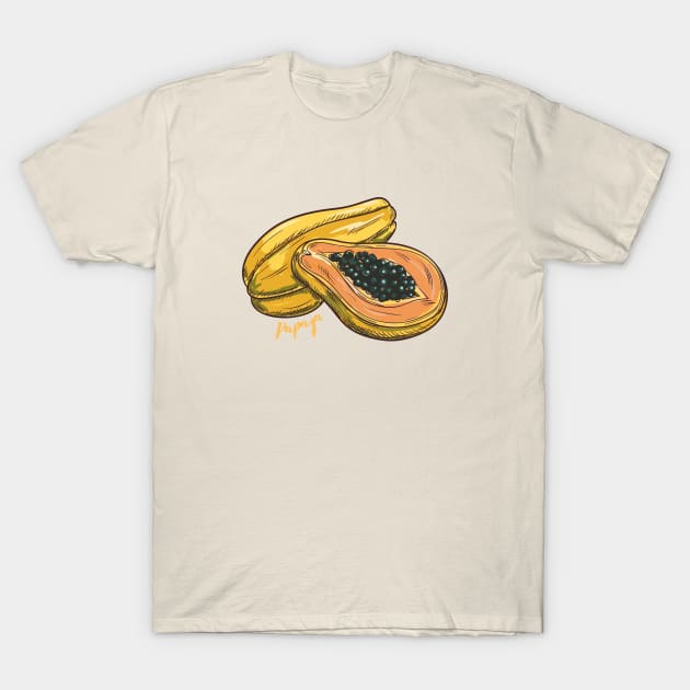 Papaya Fruit T-Shirt by gronly